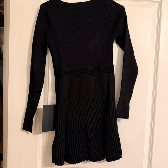Lulu's Black Long Sleeve Dress with Gold Buttons - Picture 4 of 5